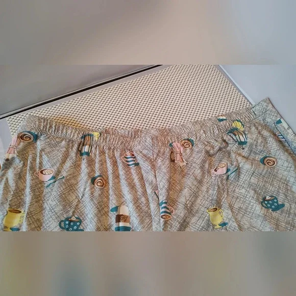 JoySpun Women's Size XL (16-18) Joggers Pajama Set "Coffee Please" Lounge Set - Picture 4 of 6